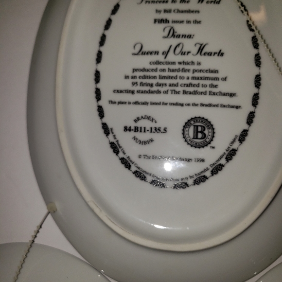 Set of 3 Diana Princess of Wales Oval Bradfor. - Picture 9 of 11